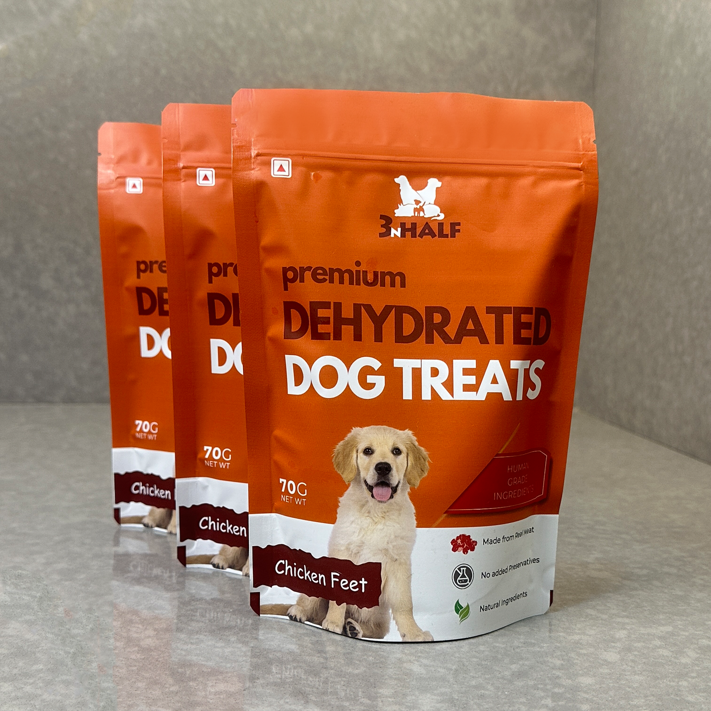 3nhalf healthy and natural dehydrated chicken feet dog chew pack of 3 sale 5 percent off