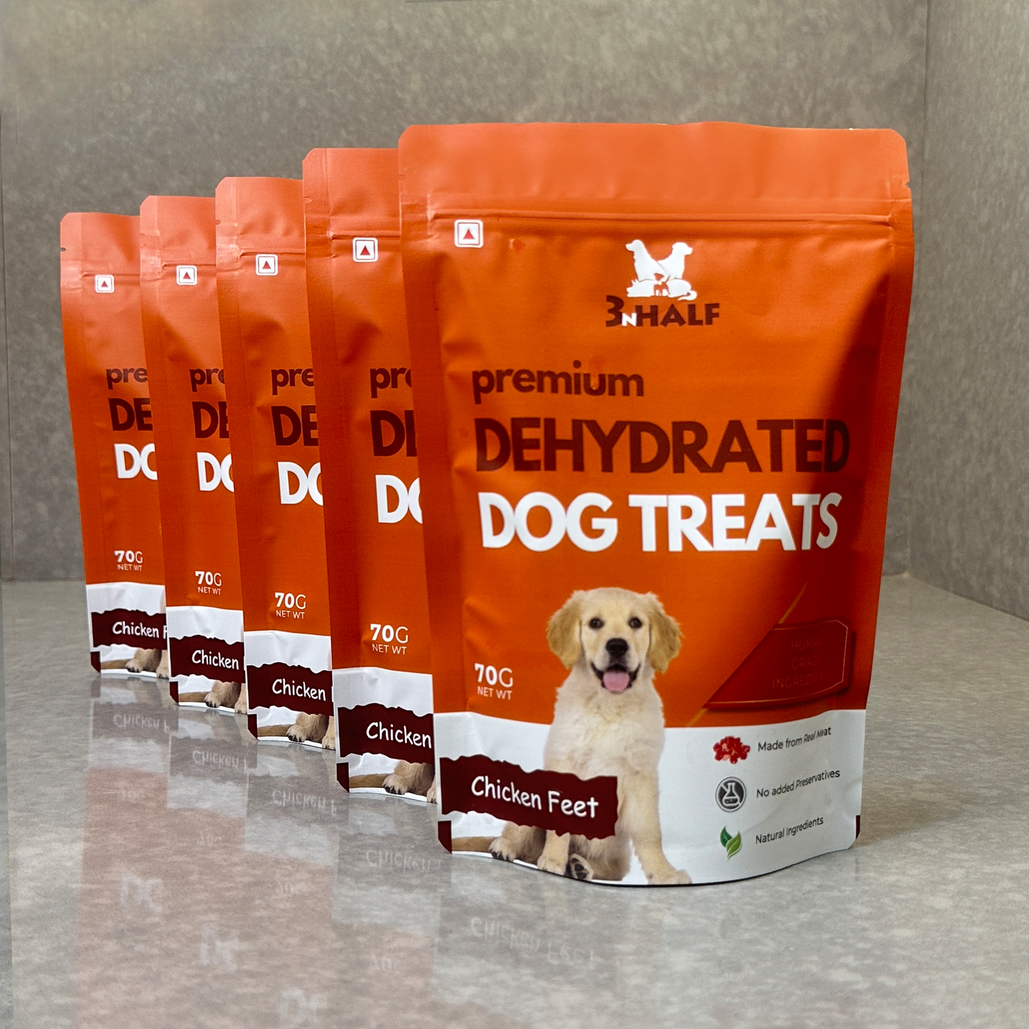 3nhalf healthy and natural dehydrated chicken feet dog chew pack of 5 sale 8 percent off