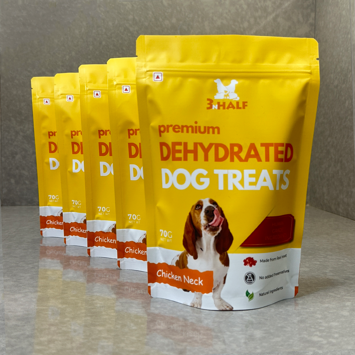 3nhalf healthy and natural dehydrated chicken neck dog chew pack of 5 sale 8 percent off