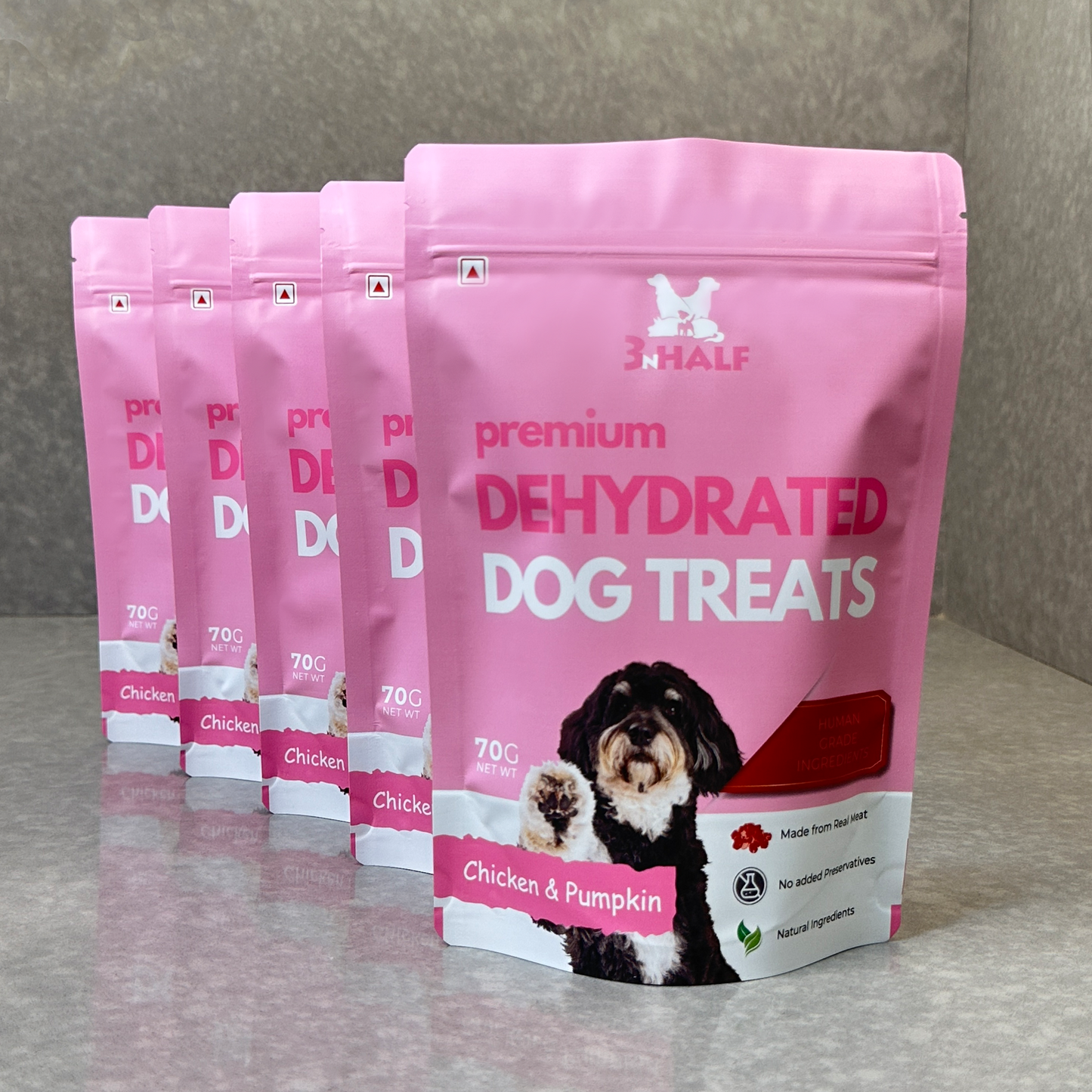 3nhalf healthy dehydrated chicken and pumpkin dog treats pack of 5 sale 8 percent off