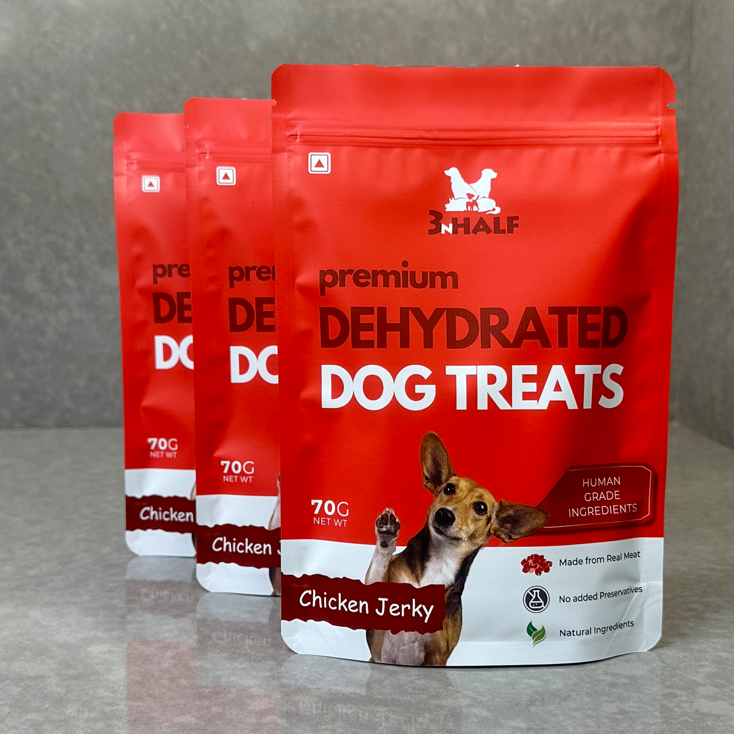 3nhalf healthy and natural dehydrated chicken jerky dog treats pack of 3 sale 5 percent off