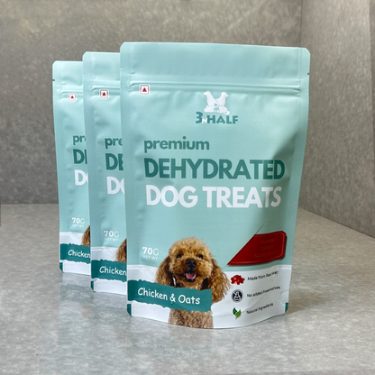 3nhalf healthy and natural chicken and oats dog cookies pack of 3 sale 5 percent off